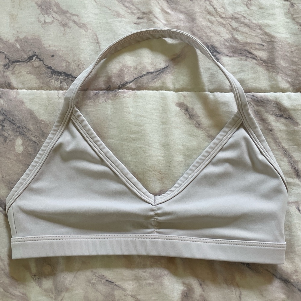 Chic Cream Halter Bralette
